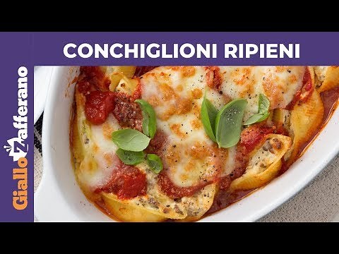 RICOTTA AND MEAT STUFFED SHELLS: easy pasta bake recipe