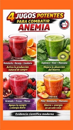 👉4 Powerful Juices that Fight Anemia Rich in Iron + Energy💪