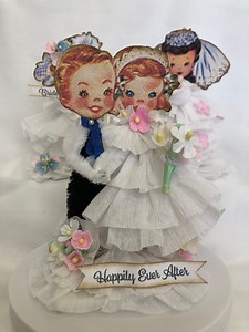 Vintage Chenille Bride and Groom Figurine: Retro Wedding Decor - Etsy