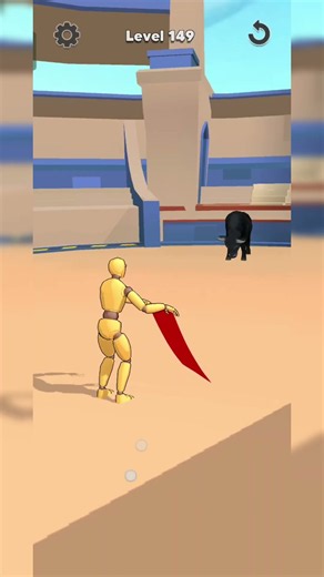 Drag the Ragdoll vs Bull! 🐂😂 Funny Mobile Game #shorts