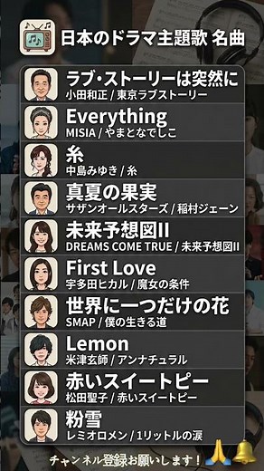心震える名曲ばかり！日本のドラマ主題歌10選 🎤✨ #ランキング #TOP10 #ドラマ主題歌 #名曲 #JPOP #懐メロ #感動 #思い出 #音楽