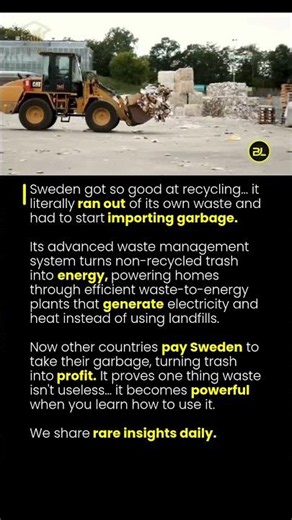 The brutal truth behind the country that ran completely out of garbage. #Sweden #garbage #shorts