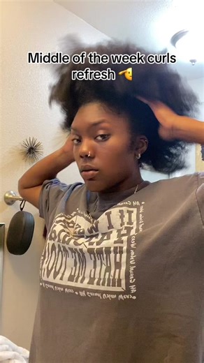 I usually do this process to my hair after old slick back buns or old briad outs in the middle of the week! #fyp #foryou #blacktiktok #naturalhairstruggles #naturalhair #minitwists