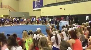 College programs tumbling showcase at the TCLM college recruitment clinic in Lexington KY | The Cheer Leader Magazine