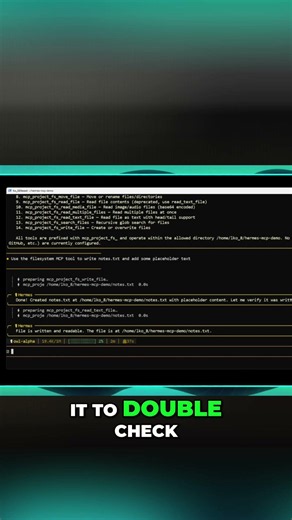 Hermes Agent Reads & Writes Files with MCP