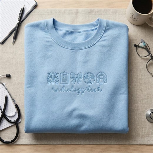 Radiology Tech Embroidered Sweatshirt, Custom Xray Technician Hoodie, Rad Tech Gift, Medical Professional Pullover, Hospital Workwear - Etsy