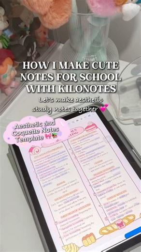 CUTEST SCHOOL NOTES EVER 🎀📚#Kilonotes #AestheticNotes #CoquetteNotes #DigitalNoteTaking