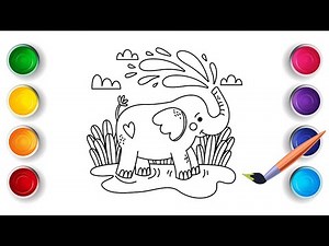 Elephant Coloring Pages 🐘🌟 | Easy & Fun for Kids