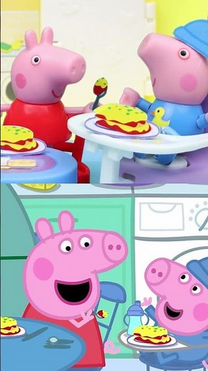 Tales VS Toys: Evies großes Abendessen 🍽️ #PeppaPig #Spielen mit Spielzeug #peppadeutsch