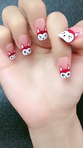 Kitty#fypforyoupage#nailart#