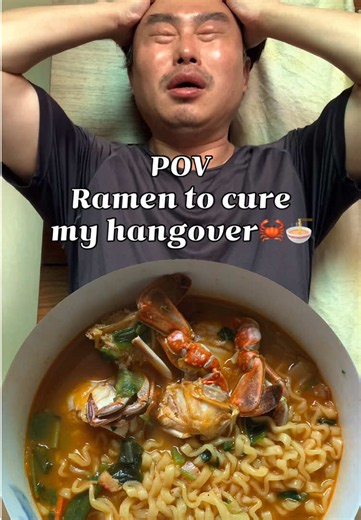 Kimchi Ramen to Cure a Hangover | Spicy Mukbang Crab Combo
