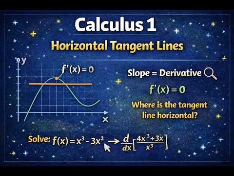 Horizontal Tangent Lines | Calculus 1