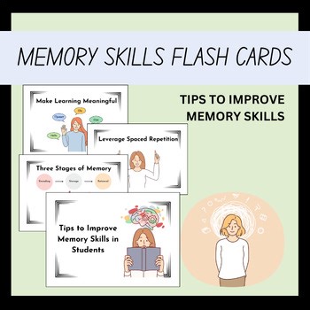Memory Strategies Flash Cards – Tips, Tricks & Learning Skills Activity Set