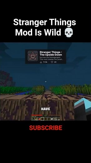 Stranger Things Horror Mod Is Wild 😭 #shorts #minecraft