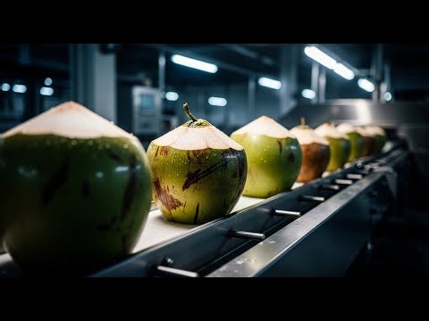Amazing Coconut Milk Production Process in a Modern Factory