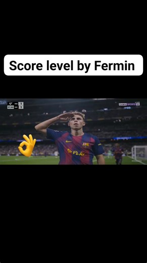 Fermin Score and make level the scoreline. Now scoreline is Barcelona 1 Realmadrid 1 #ElClasico #ferminlopez #score | Mahbubur Rahman