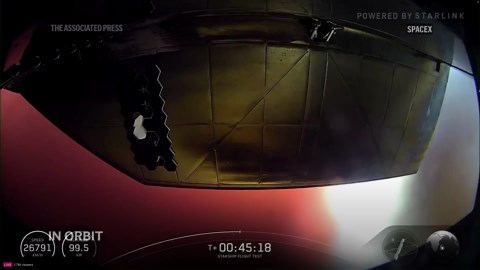 SpaceX's Starship splashes down into Indian Ocean