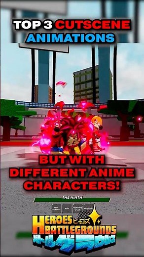 Top 3 CUTSCENES That Make HEROES BATTLEGROUND Feel Like An ACTUAL Anime #herobattlegrounds #roblox