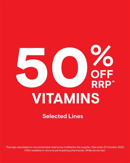 HALF PRICE on selected vitamins! #discountdrugstores #catalogue #discounts #pharmacy #health #wellness #vitamins #dailyvitamins #supplements #healthyliving #vitaminsale | Discount Drug Stores | Facebook
