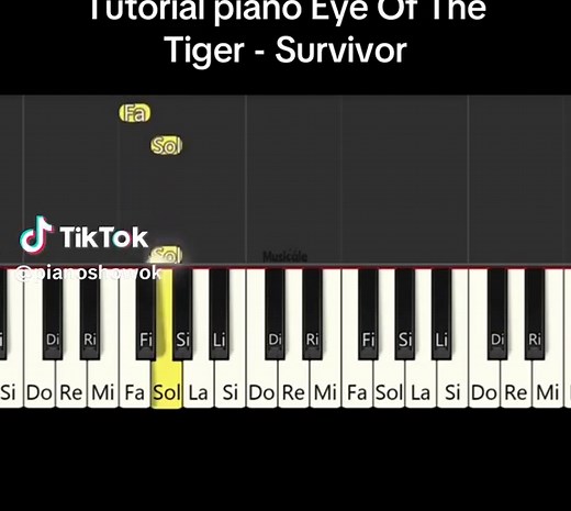 Piano Tutorial for Eye Of The Tiger by Survivor