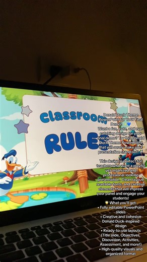 Customizable Donald Duck Theme PowerPoint for Teaching