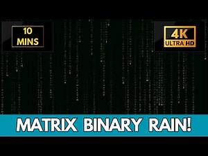 Matrix Binary Falling Rain Code Screensaver | 10 Minutes Screensaver & Live Wallpaper HD! No Audio!
