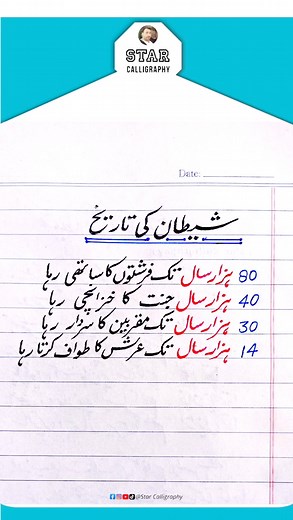 120K views · 452 reactions | Shaitan ki Tareekh | History of Satan #historyfacts #SHAITAN #reelsvideoシ #islamicshorts #yellowstone #gk #gkquiz #gkfacts #generalknowledge | Star Calligraphy | Facebook