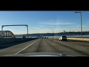 Dec 5, 2020! I-90 floating bridge through the tunnels & across Lake Washington on a Beautiful Day!