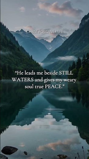 When Your Soul Needs Peace, The Shepherd Leads You Gently ✨ Psalm 23:2 #daily #faith #quotes