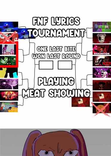 FNF Lyrics Tournament (part 3) (all lyrics are picked from my own videos) #fnf #프나펑 #ishowspeed #mdp #lyrics