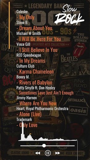 Slow Rock Compilation 🎸 Best Classic Rock Ballads & Relaxing Rock Hits