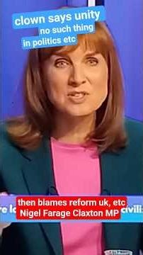 bbc question time Claxton panelist blames reform uk Nigel Farage for no cohesion in uk politics