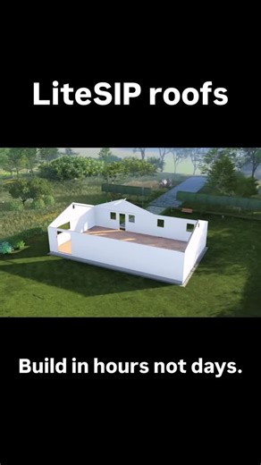 LiteSIP roofs build in hours not days. #buildingmaterials #construction #architecture #interiordesign #building #modularpanel #modular #homeimprovement #constructionmaterials #buildingsupplies #buildingmaterialsupplier #buildingmaterial #roofing #adu | Modular Brands