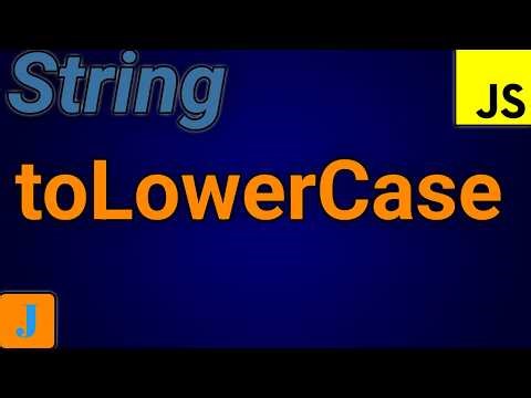JavaScript toLowerCase