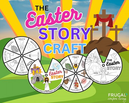 Easter Story Wheel Printable, Sunday School Easter Craft for Kids, Church Easter Activity Spinner Wheel, He is Risen Sunday School Lesson - Etsy