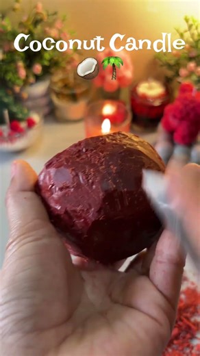 Viral Cocconut Candle DIY🌴,Scented candles #candle #candlemaking #diy #shorts #viral #yt #craft #art