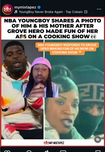 NBA YOUNGBOY Responds To Grove Hero Making Fun Of His Mom On Cooking Show 😳 #greenscreen #nbayoungboy #nbayoungboyfyp #grovehero