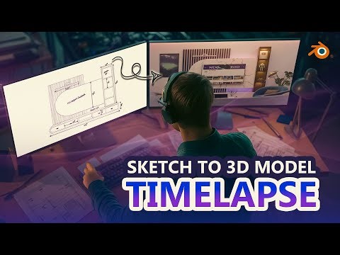 From Sketch to Stunning 3D Model in Blender | Timelapse