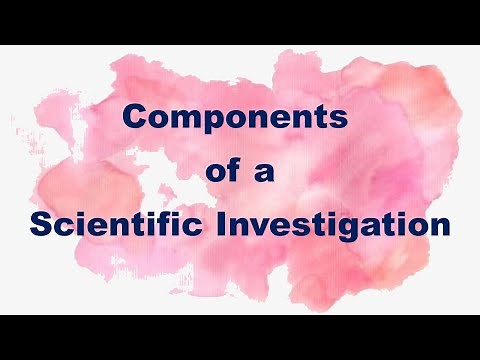 The Components of a Scientific Investigation