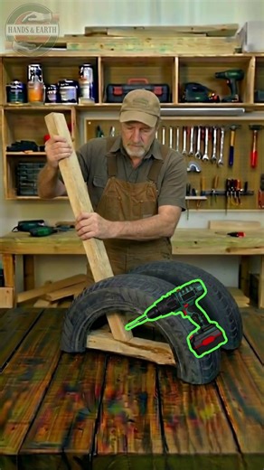 Don't Throw Away Old Tires! 🛞 Genius DIY Garden Chair Idea #upcycling #diy