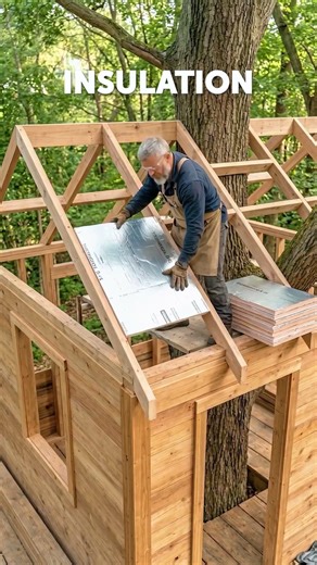 He Built a DIY Tree House in the Backyard 🌳 #Shorts #DIY