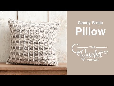 Crochet Classy Steps Pillow Pattern | EASY | The Crochet Crowd