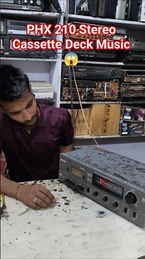 PHX 210 Stereo Cassette Player Deck Repairing Complete Music Testing #phx #deck #shorts #youtube