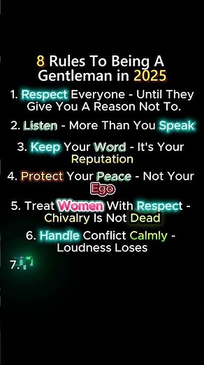 8 Rules To Be a Modern Gentleman (Every Man Should Watch)