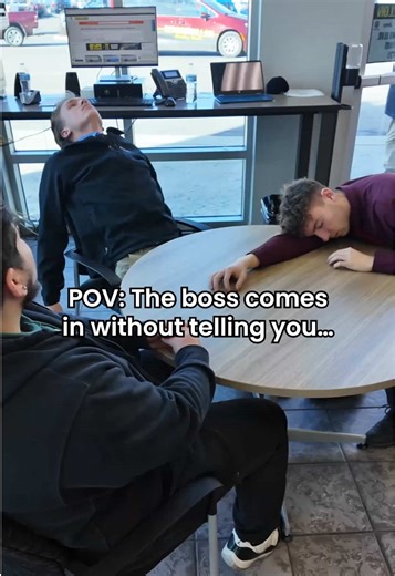 Nothing wakes up a car lot faster than the boss stepping through the door. One second it’s peaceful, the next it’s full hustle. #cardealership #caughtnapping #bossencounter