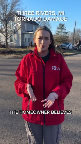 Tornado damage in Three Rivers, MI