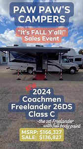 NEW 2024 Coachmen Freelander 26DS Class C (*the 1st with full body paint*) | Paw Paw's Campers | Facebook