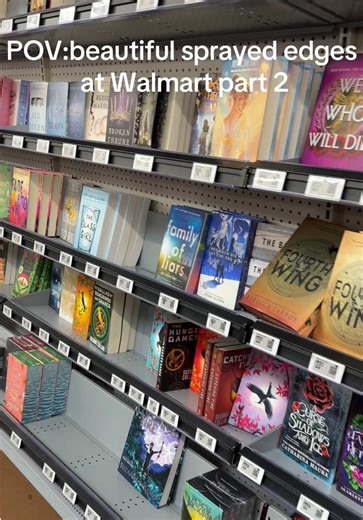 Sprayed edged books at Walmart #walmart #booktok #bookish #bookstore #bookrecommendations