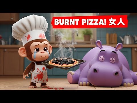 PIZZA DISASTER! 🍕🔥 Monkey1 Master Chef Cooking Fail (3D Animation)
