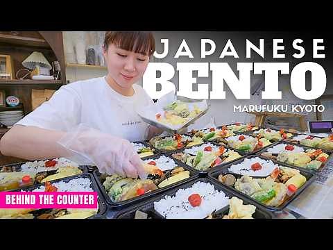 Behind the Counter at a Japanese Fish Market Bento Shop